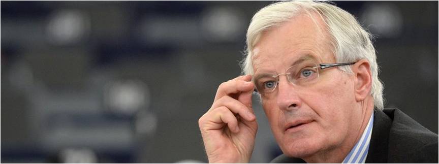 Foto AFP EU-Binnenmarkt-Kommissar Barnier: Einlenken nach millionenfachem Protest